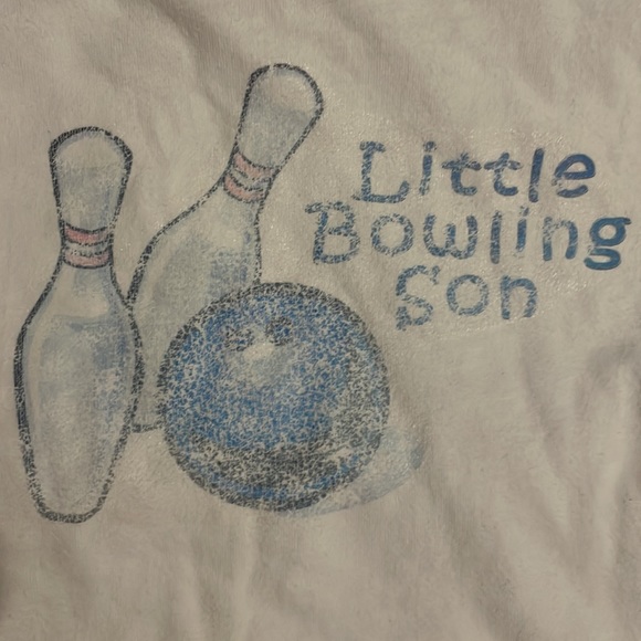 corduroy overalls 100% cotton and little bowling son white Top size boys size 3T - Picture 3 of 10
